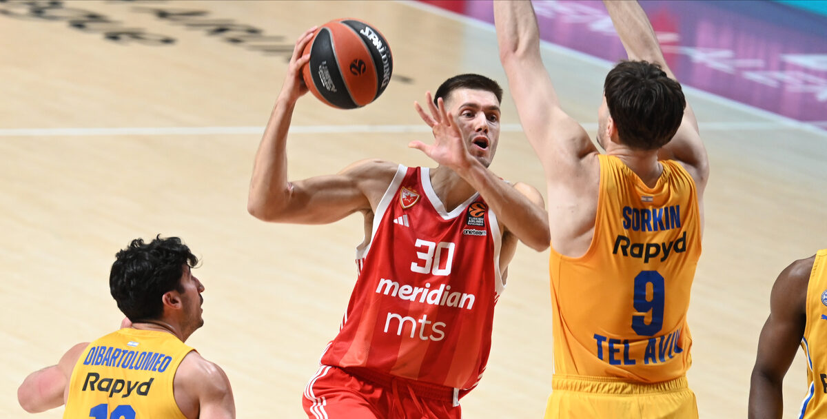 , kosarkas Crvene zvezde, na utakmici Evrolige protiv Makabija, u hali Aleksandar Nikolic. Beograd, 23.01.2025. foto: Nebojsa Parausic BASKETBALL, EUROLEAGUE, MACCABI, CRVENA ZVEZDA, RED STAR