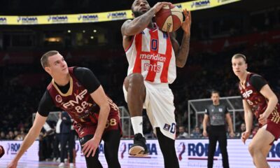 kosarkas Crvene zvezde na utakmici Jadranske ABA lige protiv FMP Zeleznika u hali Beogradska arena, Beograd 05.01.2025. godine Foto: Marko Metlas Kosarka, Crvena zvezda, Jadranska ABA liga, FMP Zeleznik