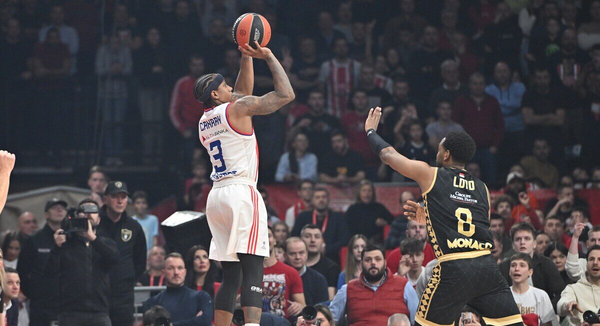 kosarkas Crvene zvezde na utakmici Evrolige protiv Monaka u hali Beogradska arena, Beograd 17.01.2025. godine Foto: Marko Metlas Kosarka, Crvena zvezda, Evroliga, Monako