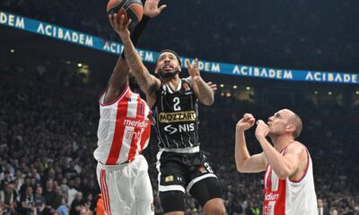 kosarkas Partizana na utakmici Evrolige protiv Crvene zvezde u hali Beogradska arena, Beograd 31.01.2025. godine Foto: Marko Metlas Kosarka, Crvena zvezda, Evroliga, Partizan