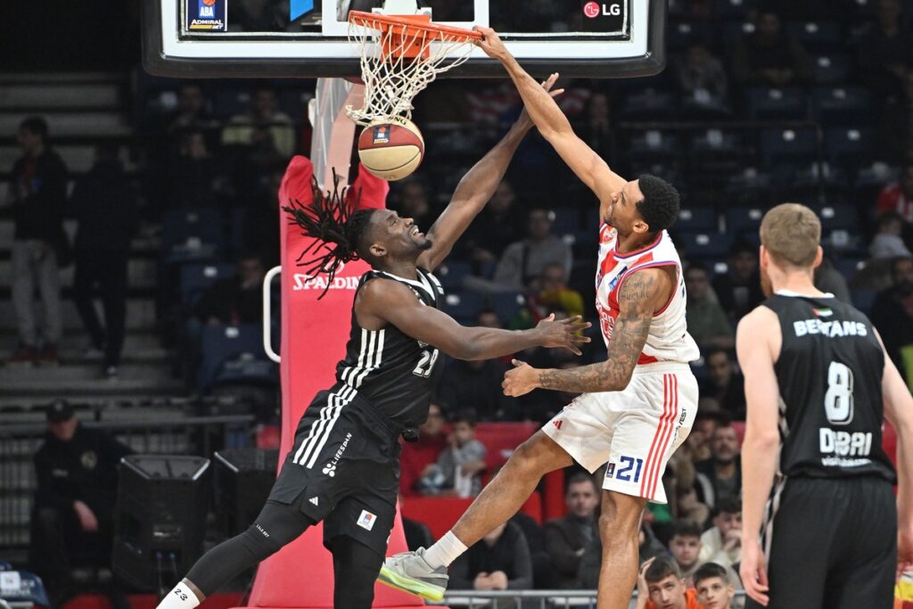 kosarkas Crvene zvezde na utakmici Jadranske ABA lige protiv Dubaija u hali Beogradska arena, Beograd 12.01.2025. godine Foto: Marko Metlas Kosarka, Crvena zvezda, Jadranska ABA liga, Dubai