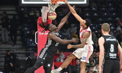 kosarkas Crvene zvezde na utakmici Jadranske ABA lige protiv Dubaija u hali Beogradska arena, Beograd 12.01.2025. godine Foto: Marko Metlas Kosarka, Crvena zvezda, Jadranska ABA liga, Dubai