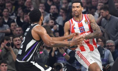 kosarkas Crvene zvezde na utakmici Evrolige protiv Parizana u hali Beogradska arena, Beograd 31.01.2025. godine Foto: Marko Metlas Kosarka, Crvena zvezda, Evroliga, Partizan