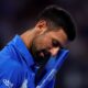 Serbia's Novak Djokovic reacts during his match against France's Gael Monfils at the Brisbane International in Brisbane, Australia, Thursday, Jan. 2, 2025. (AP Photo/Pat Hoelscher)