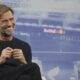 Former soccer coach Juergen Klopp, smiles during a press conference where he officially introduced as Global Head of Soccer at Red Bull in Salzburg, Austria, Tuesday, Jan. 14, 2025. (AP Photo/Haiko Mandl)