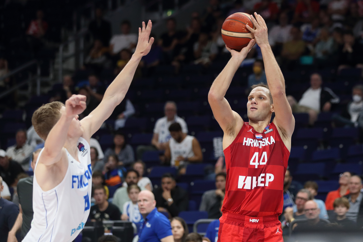 BOJAN BOGDANOVIC kosarkas reprezentacije Hrvatske na utakmici FIBA Evropskog prvenstva protiv Finske u Mercedes Benc areni, Berlin 11.09.2022. godine Foto: Marko Metlas Kosarka, Hrvatska, FIBA Evropsko prvenstvo, Finska