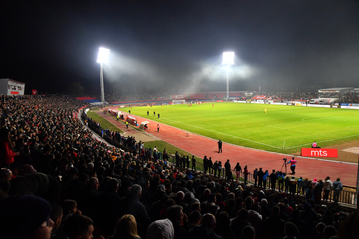 Stadion Cika Daca sa novim reflektorina na prvenstvenoj utakmici Radnicki - Napredak. Kragujevac, 03.11.2024. foto: MN Press / mi Fudbal, Radnicki 1923, Napredak, Total