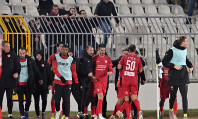 RADOST fudbalera Radnickog Kragujevac na utakmici Superlige Prvenstva Srbije protiv Partizana na stadionu Partizana, Beograd 10.11.2024. godine Foto: Marko Metlas Fudbal, Partizan, Superliga Prvenstvo Srbije, Radnicki Kragujevac