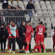 RADOST fudbalera Radnickog Kragujevac na utakmici Superlige Prvenstva Srbije protiv Partizana na stadionu Partizana, Beograd 10.11.2024. godine Foto: Marko Metlas Fudbal, Partizan, Superliga Prvenstvo Srbije, Radnicki Kragujevac