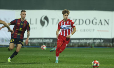 LAZAR JOVANOVIC, fudbaler Crvene zvezde, na prijateljskoj utakmici protiv Pogona, na stadionu SC Kalista. Antalija, 11.01.2025. foto: MN Press Fudbal, Crvena zvezda, Pogon Scecin