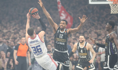 NEMANJA NEDOVIC kosarkas Crvene Zvezde na utakmici Evrolige protiv STERLING BROWN Sterling Braun iz Partizana u hali Beogradska Arena, Beograd 31.01.2025. godine Foto: Ivica Veselinov / MN PRESS KOSARKA, BASKETBALL, EVROLIGA, EUROLEAGUE, PARTIZAN, CRVENA ZVEZDA