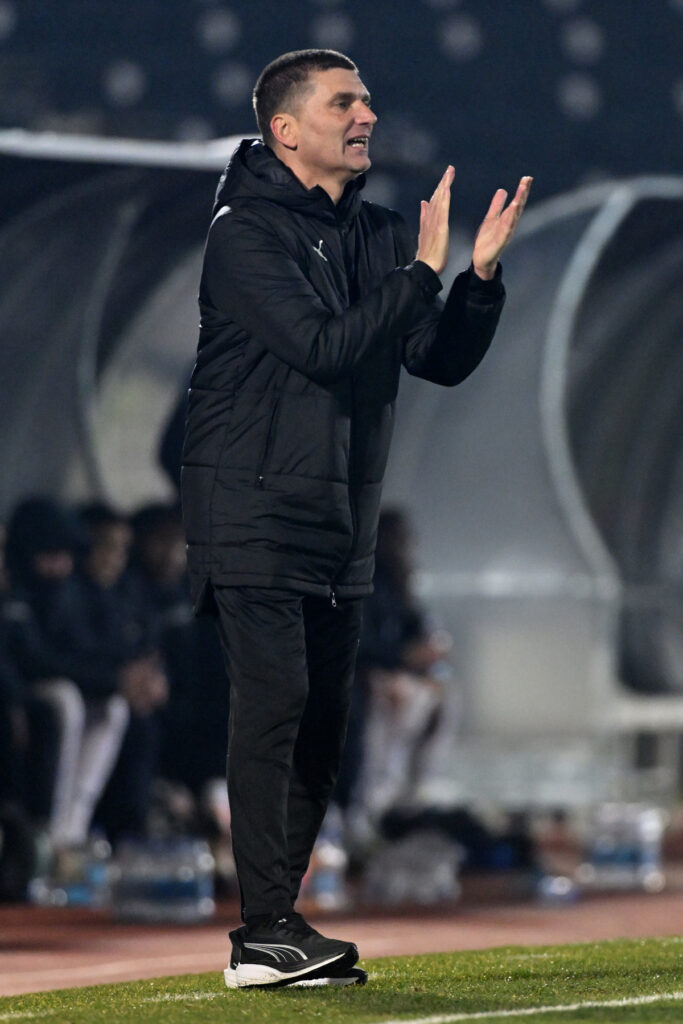 SRDJAN BLAGOJEVIC trener fudbalera Partizana na utakmici Superlige Prvenstva Srbije protiv Spartaka Subotica na stadionu Partizana, Beograd 01.02.2025. godine Foto: Marko Metlas Fudbal, Partizan, Superliga Prvenstvo Srbije, Spartak Subotica