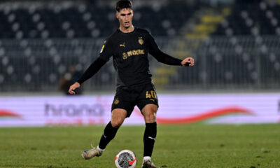 NIKOLA SIMIC fudbaler Partizana na utakmici Superlige Prvenstva Srbije protiv Spartaka Subotica na stadionu Partizana, Beograd 01.02.2025. godine Foto: Marko Metlas Fudbal, Partizan, Superliga Prvenstvo Srbije, Spartak Subotica