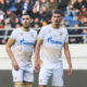 ANDREJ DJURIC i VELJKO MILOSAVLJEVIC fudbaleri Crvene zvezde na utakmici Superlige Prvenstva Srbije protiv TSC Backa Topola na stadionu TSC arena, Backa Topola 02.02.2025. godine Foto: MN PRESS Fudbal, Crvena zvezda, Superliga Prvenstvo Srbije, TSC Backa Topola