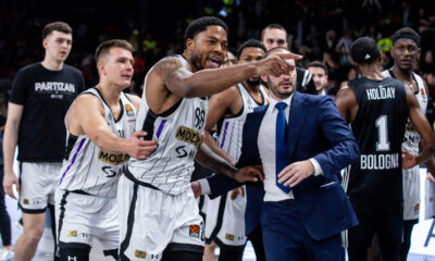 TYRIQUE JONES Tajrik Dzons, kosarkas Partizana, na utakmici Evrolige protiv Virtusa, u Virtus Segafredo Arena Bolonja, 05.02.2025. photo: MN PRESS / cd KOSARKA, BASKETBALL, EUROLEAGUE, VIRTUS, PARTIZAN