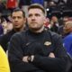 Los Angeles Lakers guard Luka Doncic sits on the bench before an NBA basketball game against the Los Angeles Clippers, Tuesday, Feb. 4, 2025, in Inglewood, Calif. (AP Photo/Kevork Djansezian)