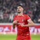 Freiburg's Vincenzo Grifo celebrates scoring during the Bundesliga soccer match between SC Freiburg and Werder Bremen at Europa-Park Stadium, Freiburg, Germany, Friday Feb. 21, 2025. (Harry Langer/dpa via AP)