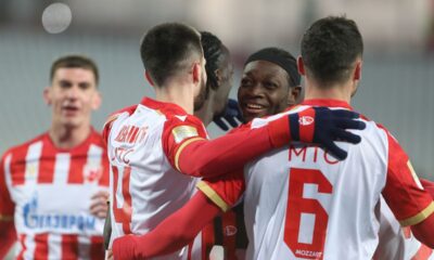 fudbaler Crvene Zvezde na utakmici Mocart Superlige protiv Radnickog na stadionu Rajko Mitic, Beograd 08.02.2025. godine Foto: Ivica Veselinov / MN PRESS FUDBAL, FOOTBALL, MOZZART SUPERLIGA, CRVENA ZVEZDA, RED STAR, NATIONAL CHAMPIONSHIP, PRVENSTVO SRBIJE, RADNICKI KRAGUJEVAC