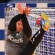 Denmark's goalkeeper Emil Nielsen makes a save during a semifinal match between Denmark and Portugal at the Handball World Championship at Unity Arena in Oslo, Norway, Friday, Jan. 31, 2025. (Bo Amstrup/Ritzau Scanpix via AP)