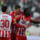 fudbaler Crvene Zvezde na utakmici Mocart Superlige protiv Partizana na stadionu Rajko Mitic, Beograd 22.02.2025. godine Foto: Ivica Veselinov / MN PRESS FUDBAL, FOOTBALL, MOZZART SUPERLIGA, CRVENA ZVEZDA, RED STAR, NATIONAL CHAMPIONSHIP, PRVENSTVO SRBIJE, PARTIZAN, DERBI