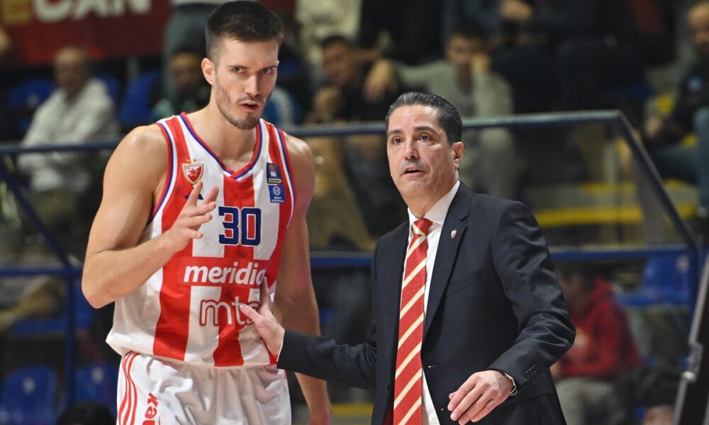 kosarkas Crvene zvezde na utakmici Jadranske ABA lige protiv Buducnosti Podgorica u hali Aleksandar Nikolic Pionir, Beograd 10.02.2025. godine Foto: Marko Metlas Kosarka, Crvena zvezda, Jadranska ABA liga, Buducnost Podgorica