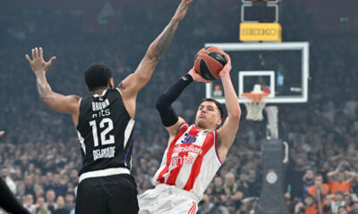 kosarkas Crvene zvezde na utakmici Evrolige protiv Parizana u hali Beogradska arena, Beograd 31.01.2025. godine Foto: Marko Metlas Kosarka, Crvena zvezda, Evroliga, Partizan