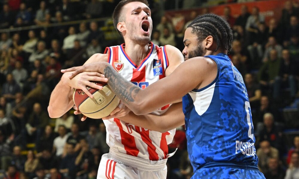 kosarkas Crvene zvezde na utakmici Jadranske ABA lige protiv Buducnosti Podgorica u hali Aleksandar Nikolic Pionir, Beograd 10.02.2025. godine Foto: Marko Metlas Kosarka, Crvena zvezda, Jadranska ABA liga, Buducnost Podgorica