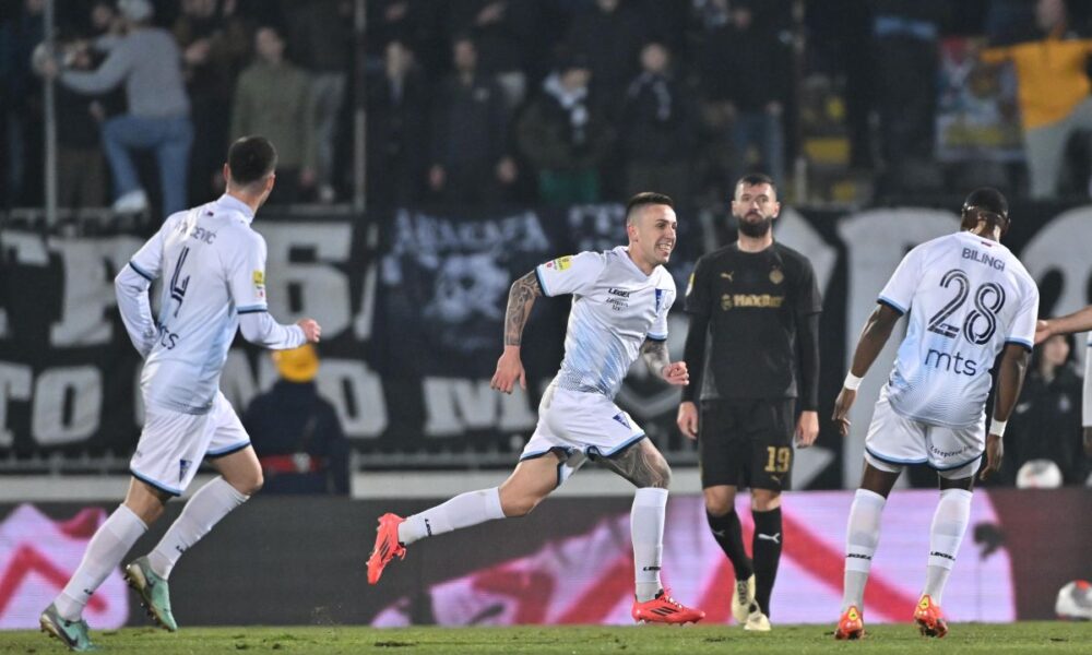 fudbaler Partizana na utakmici Superlige Prvenstva Srbije protiv Spartaka Subotica na stadionu Partizana, Beograd 01.02.2025. godine Foto: Marko Metlas Fudbal, Partizan, Superliga Prvenstvo Srbije, Spartak Subotica