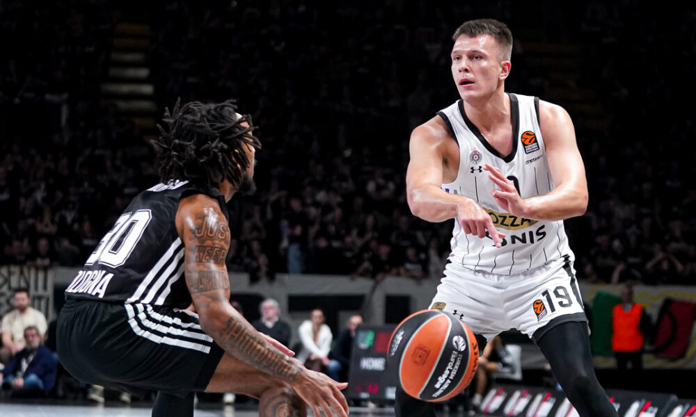 ARIJAN LAKIC, kosarkas Partizana, na utakmici Evrolige protiv Virtusa, u Virtus Segafredo Arena Bolonja, 05.02.2025. photo: MN PRESS / cd BASKETBALL, EUROLEAGUE, VIRTUS, PARTIZAN,