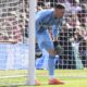 Nottingham Forest's goalkeeper Matz Sels gives instructions during the English Premier League soccer match between Nottingham Forest and Manchester City at the City Ground stadium, in Nottingham, England, Saturday, March 8, 2025. (AP Photo/Rui Vieira)