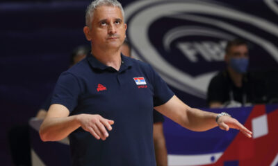 IGOR KOKOSKOV selektor i trener kosarkasa reprezentacije Srbije na utakmici finala FIBA Olimpijskog kvalifikacionog turnira OQT protiv Italije u hali Pionir Aleksandar Nikolic, Beograd 04.07.2021. godine Foto: Marko Metlas Kosarka, Srbija, Italija, Olimpijski kvalifikacioni turnir, Olimpijada Tokio 2021