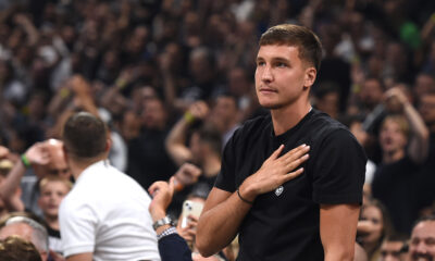 BOGDAN BOGDANOVIC, NBA i bivsi kosarkas Partizana, na utakmici finala plejofa ABA lige protiv Crvene zvezde, u Beogradskoj Stark areni. Beograd, 15.06.2023. foto: Nebojsa Parausic Kosarka, ABA League, Play off, Partizan, Crvena zvezda