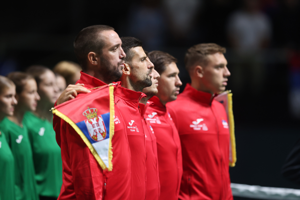 Teniseri Srbije, na mecu Dejvis kupa protiv Grcke, u hali Aleksandar Nikolic. Beograd, 14.09.2024. foto: MN Press / ac Tenis, Srbija, Grcka, Davis Cup