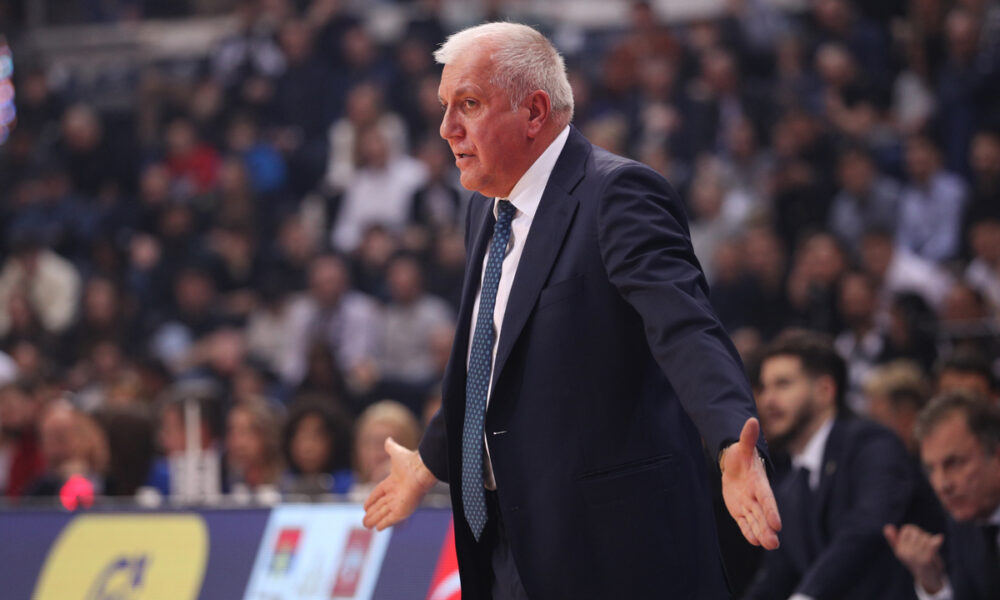 ZELJKO OBRADOVIC, trener kosarkasa Partizana, na utakmici KRK protiv Mege, u hali Cair. Nis, 14.02.2025. foto: MN Press / km Kosarka, Finale KRK, Partizan, Mega