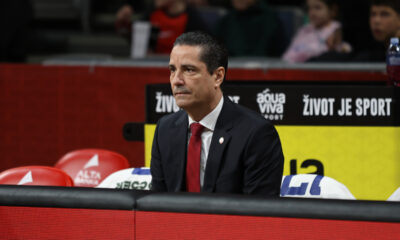 IOANNIS SFAIROPOULOS Janis Sferopulos trener kosarkasa Crvene zvezde na utakmici Jadranske ABA lige protiv Mege u hali Beogradska arena, Beograd 17.03.2025. godine Foto: MN PRESS Kosarka, Crvena zvezda, Jadranska ABA liga, Mega