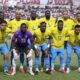 Gabon national team players pose for a photo ahead of the World Cup group F qualifying soccer match between Kenya and Gabon at the Nyayo national stadium in Nairobi, Kenya, Sunday March 23, 2025. (AP Photo/Brian Inganga)