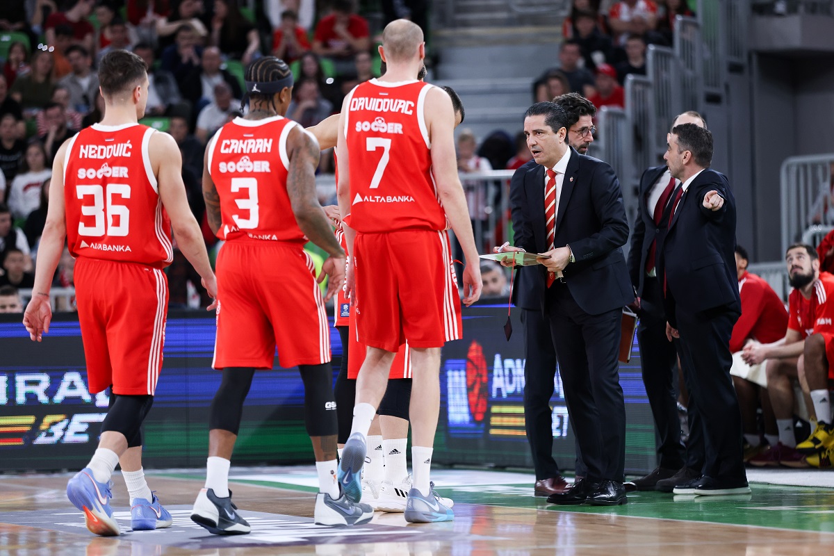 in action during regular season basketball match of AdmiralBet ABA League 2024/2025 between Cedevita Olimpija Ljubljana (SLO) and Crvena Zvezda MeridianBet (SRB) in SRC Stozice, Ljubljana, Slovenia on March 9, 2025. Photo: Filip Barbalic