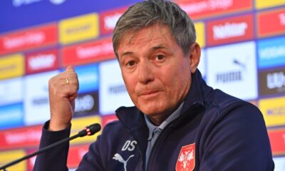DRAGAN STOJKOVIC PIKSI selektor i trener fudbalske reprezentacije Srbije pres konferencija u sportskom centru FSS, Stara Pazova 22.03.2025. godine Foto: Marko Metlas Fudbal, Srbija, Pres konferencija