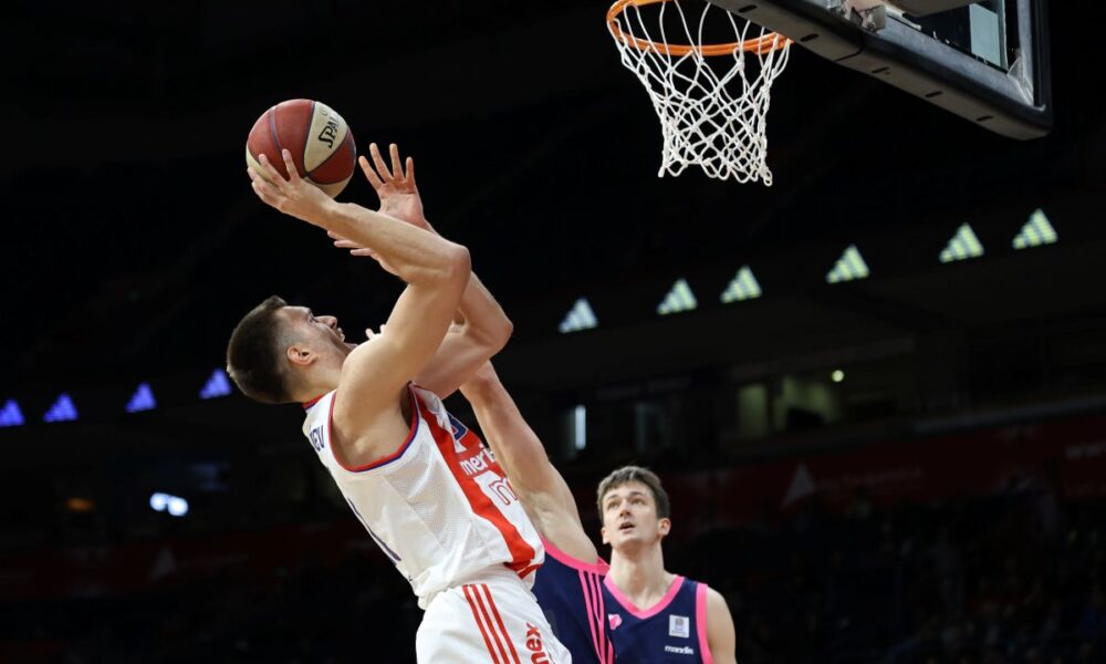 kosarkas Crvene zvezde na utakmici Jadranske ABA lige protiv Mege u hali Beogradska arena, Beograd 17.03.2025. godine Foto: MN PRESS Kosarka, Crvena zvezda, Jadranska ABA liga, Mega