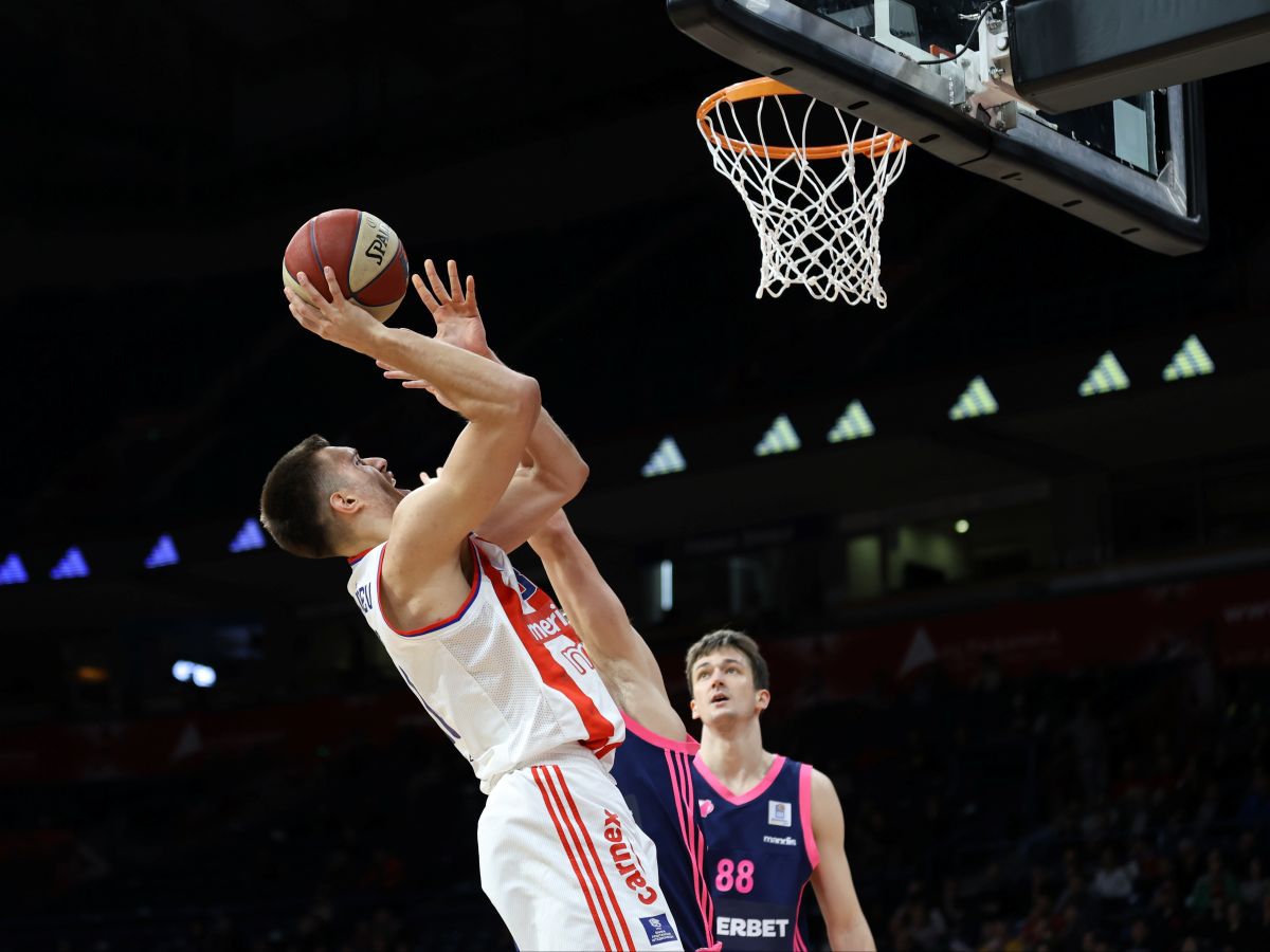 kosarkas Crvene zvezde na utakmici Jadranske ABA lige protiv Mege u hali Beogradska arena, Beograd 17.03.2025. godine Foto: MN PRESS Kosarka, Crvena zvezda, Jadranska ABA liga, Mega