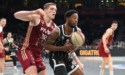 TYRIQUE JONES Tajrik Dzouns, kosarkas Partizana, na utakmici ABA Lige protiv FMP, u Beogradskoj areni. Beograd, 10.03.2025. foto: Nebojsa Parausic Kosarka, ABA League, Partizan, FMP