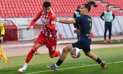 LUKA ILIC fudbaler Crvene zvezde na utakmici Superlige Prvenstva Srbije protiv IMT na stadionu Rajka Mitica, Beograd, 02.03.2025. godine Foto: Marko Metlas Fudbal, Crvena zvezda, Superliga Prvenstvo Srbije, IMT