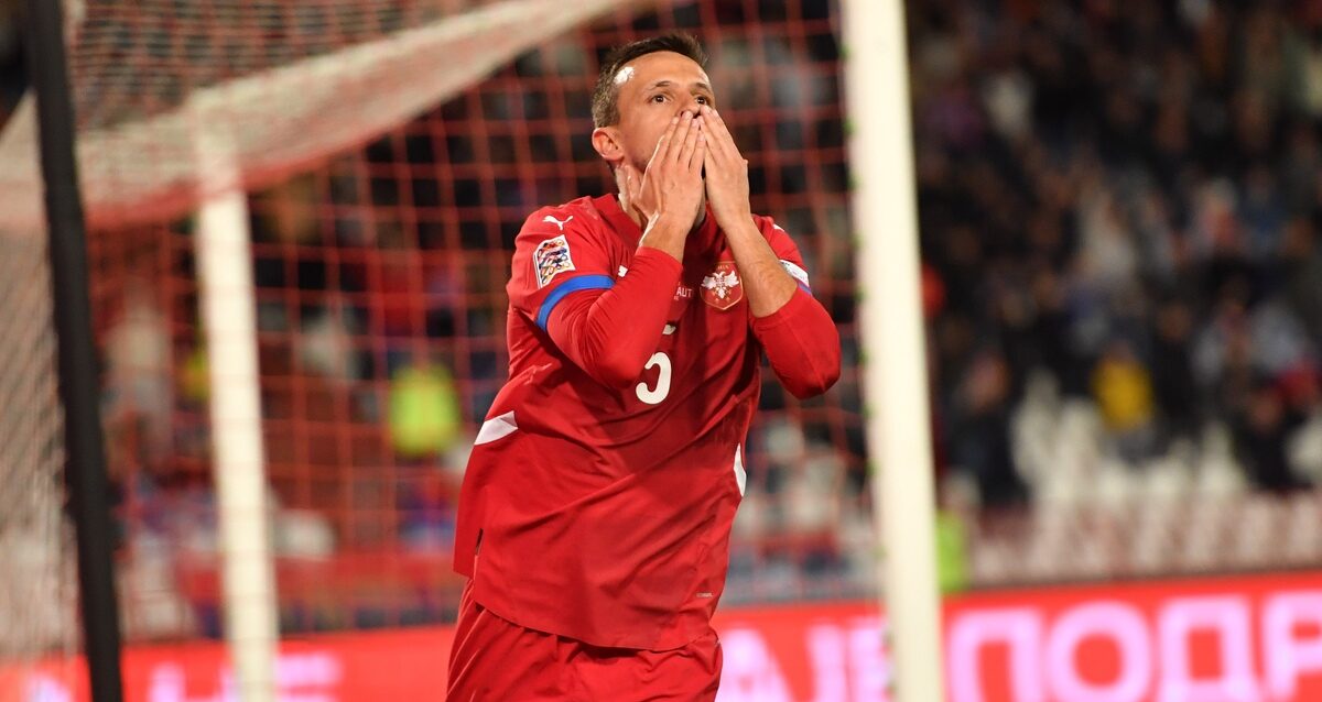 fudbaler reprezentacije Srbije na utakmici plej osf UEFA Lige nacija protiv Austrije na stadionu Rajko Mitic , Beograd 23.03.2025. godine Foto: Marko Metlas Fudbal, Reprezentacija, Srbija, Austrija, UEFA Liga nacija, Plej of