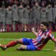 Atletico Madrid's Julian Alvarez, reacts after falling to the ground taking a penalty kick during a shootout at the end of the Champions League round of 16, second leg, soccer match between Atletico Madrid and Real Madrid at the Metropolitano stadium in Madrid, Spain, Wednesday, March 12, 2025. (AP Photo/Manu Fernandez)