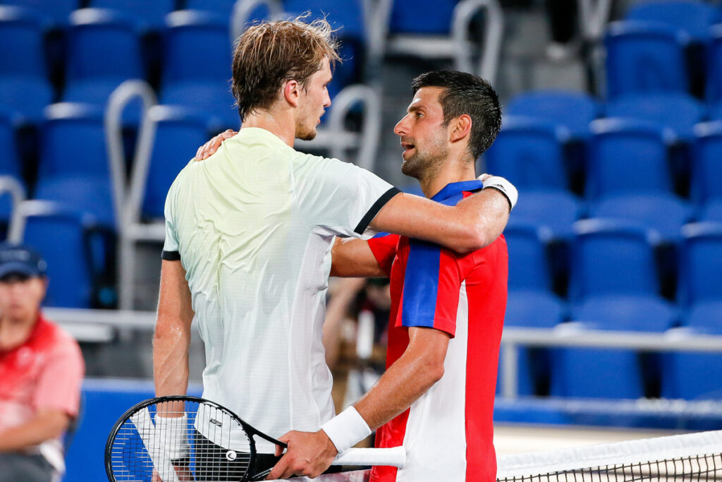 XXXII OLYMPIC GAMES TOKYO 2020 - ALEXANDER ZVEREV Aleksandar Zverev teniser iz Nemacke na mecu protiv NOVAK DJOKOVIC iz Srbije na Olimpijskim Igrama, Tokio 30.07.2021. godine Foto: Ivica Veselinov / MN PRESS