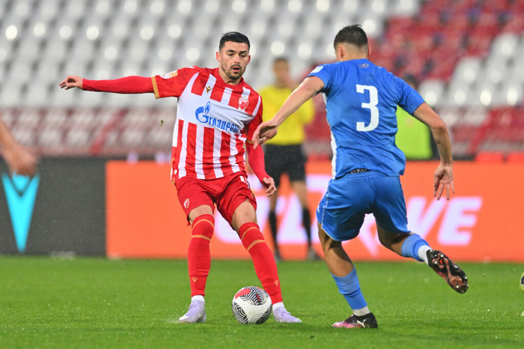 NEMANJA RADONJIC fudbaler Crvene zvezde na utakmici Kupa Srbije protiv OFK Beograda na stadionu Rajko Mitic, Beograd 26.03.2025. godine Foto: Marko Metlas Fudbal, Crvena zvezda, Kup Srbije, OFK Beograd