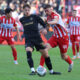 OGNJEN UGRESIC, fudbaler Partizana, na derbi utakmici protiv Crvene zvezde, na stadionu Rajko Mitic. Beograd, 12.04.2025. foto: MN Press / ms Fudbal, Crvena zvezda, Partizan