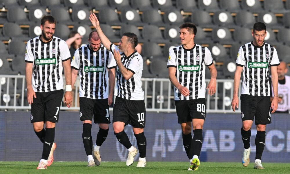 fudbaler Partizana na utakmici Superlige Prvenstva Srbije protiv OFK Beograda na stadionu Partizana, Beograd 23.04.2025. godine Foto: Marko Metlas Fudbal, Partizan, Superliga Prvenstvo Srbije, OFK Beograd