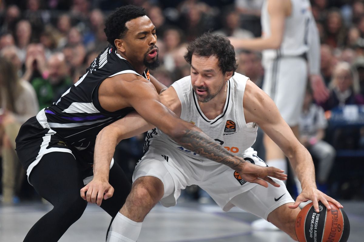 kosarkas Partizana na utakmici Evrolige protiv Reala Madrid u hali Beogradska arena, Beograd 10.04.2025. godine Foto: Marko Metlas Kosarka, Partizan, Evroliga, Real Madrid