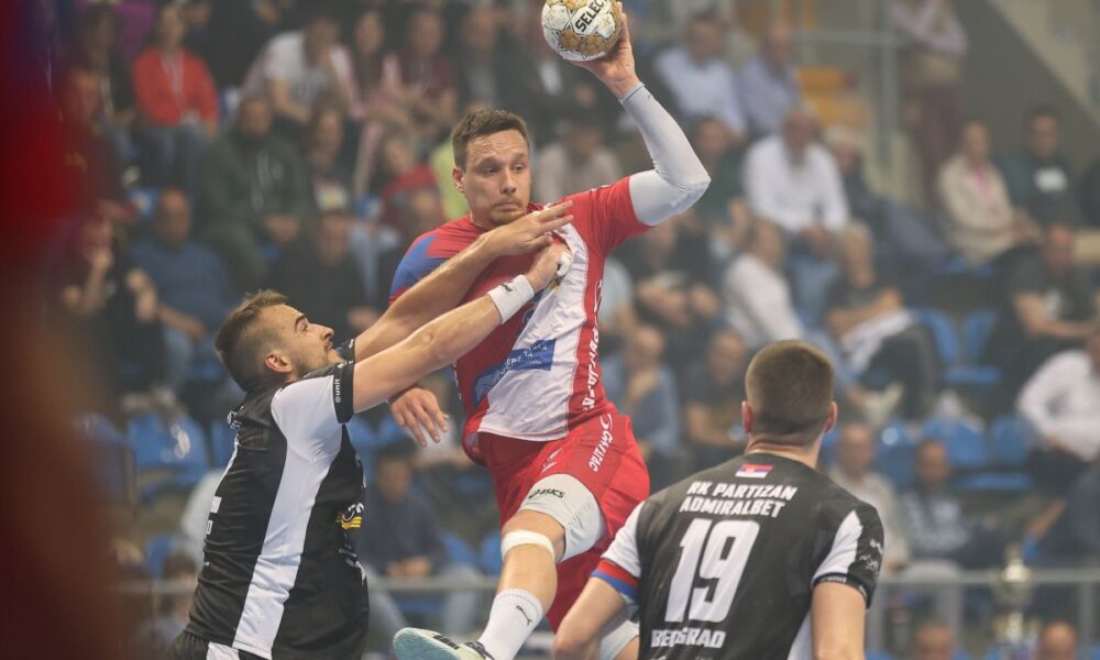 rukometas Vojvodine na utakmici finala Kupa Srbije protiv Partizana u SC Ibar, Kraljevo 26.04.2025. godine Foto: Ivica Veselinov / MN PRESS RUKOMET, HANDBALL, KUP SRBIJE, NATIONAL CUP, VOJVODINA, PARTIZAN